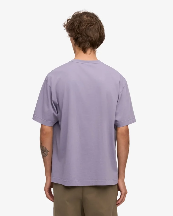 T-shirt oversize en coton bio - violet jade