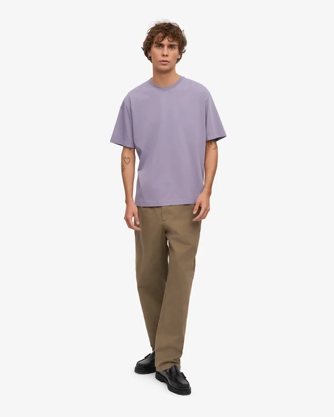 T-shirt oversize en coton bio - violet jade
