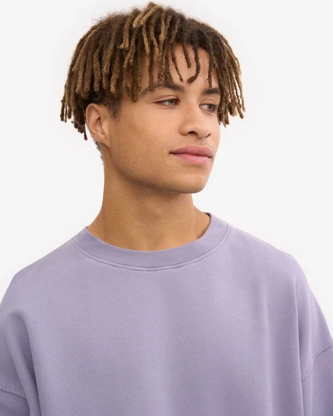 T-shirt oversize en coton bio - Violet jade
