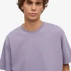 T-shirt oversize en coton bio - violet jade