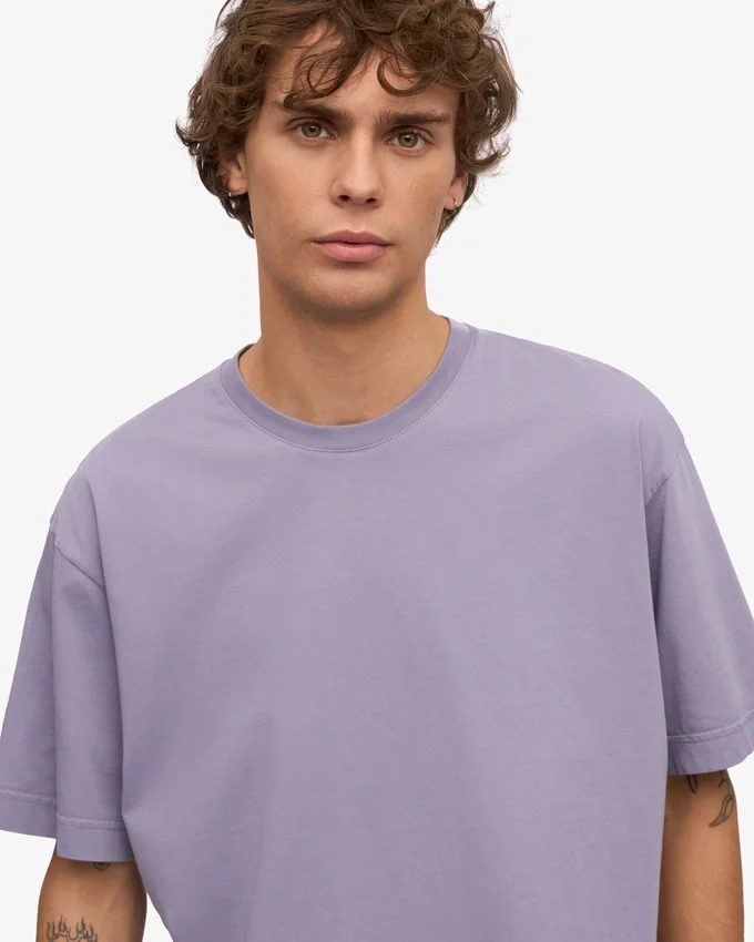 T-shirt oversize en coton bio - violet jade