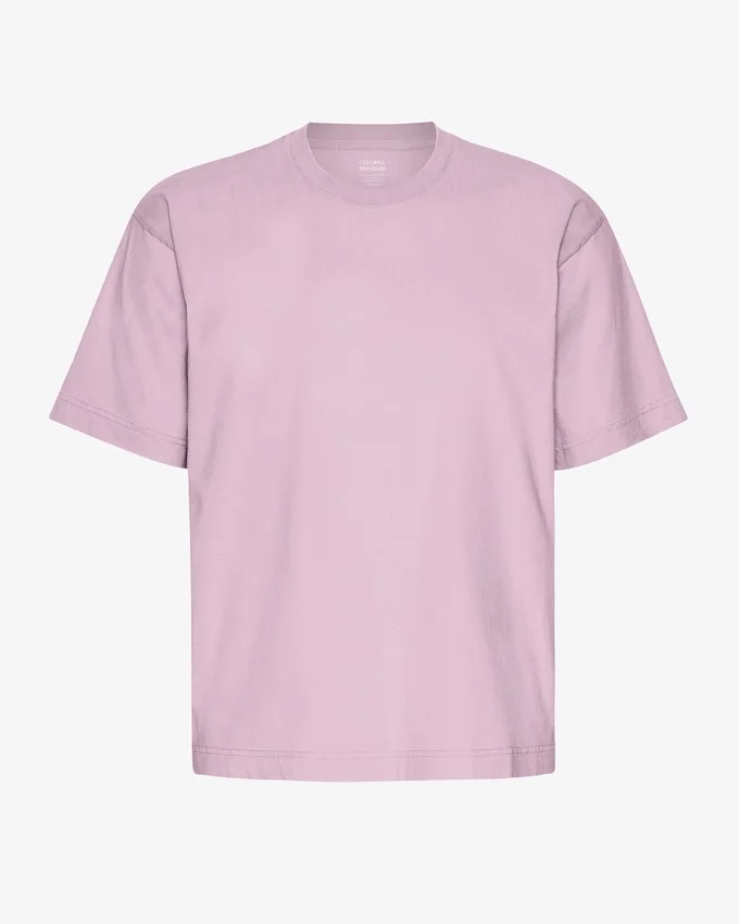 T-shirt oversize en coton bio - Violet nacré