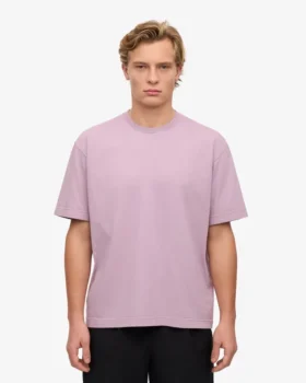 T-shirt oversize en coton bio – Violet nacré
