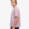 T-shirt oversize en coton bio - Violet nacré