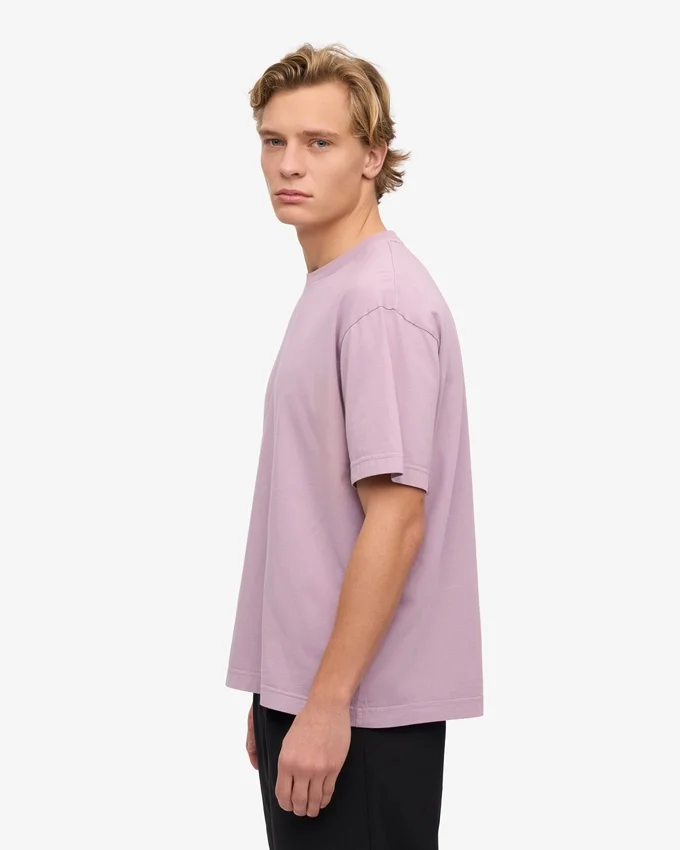 T-shirt oversize en coton bio - Violet nacré