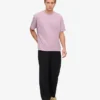 T-shirt oversize en coton bio - Violet nacré