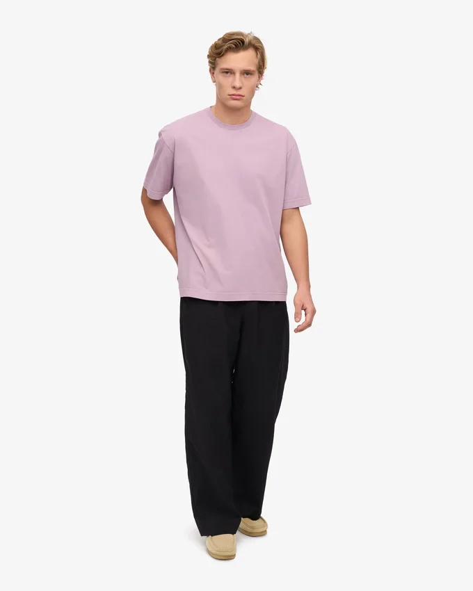 T-shirt oversize en coton bio - Violet nacré