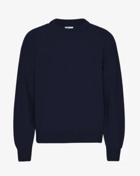 T-shirt oversize en laine mérinos - Bleu marine
