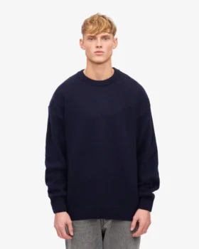 T-shirt oversize en laine mérinos – Bleu marine