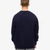 T-shirt oversize en laine mérinos - Bleu marine