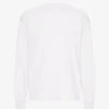 T-shirt oversize à manches longues en coton bio - Blanc optique