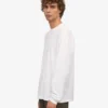T-shirt oversize à manches longues en coton bio - Blanc optique