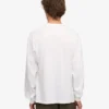 T-shirt oversize à manches longues en coton bio - Blanc optique