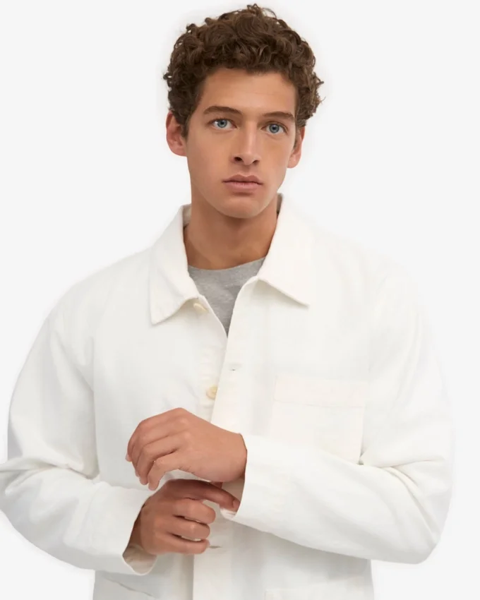 Veste de travail bio - Blanc optique