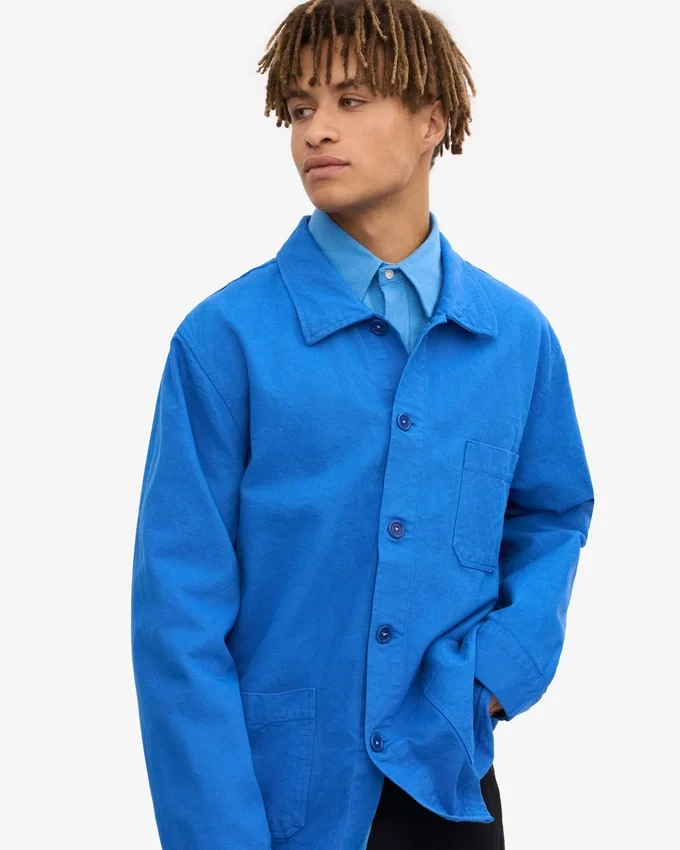 Veste de travail bio - Bleu Pacifique