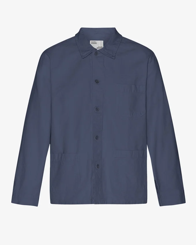 Veste de travail bio - Bleu pétrole