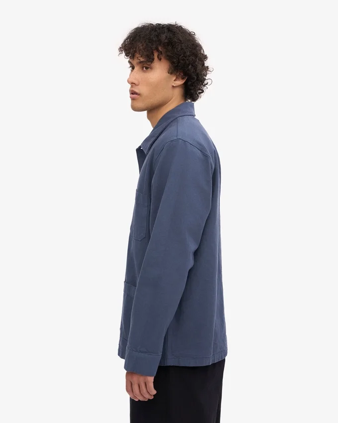 Veste de travail bio - Bleu pétrole