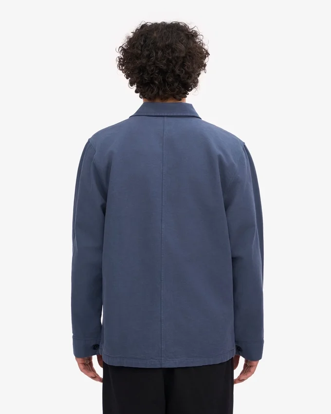 Veste de travail bio - Bleu pétrole