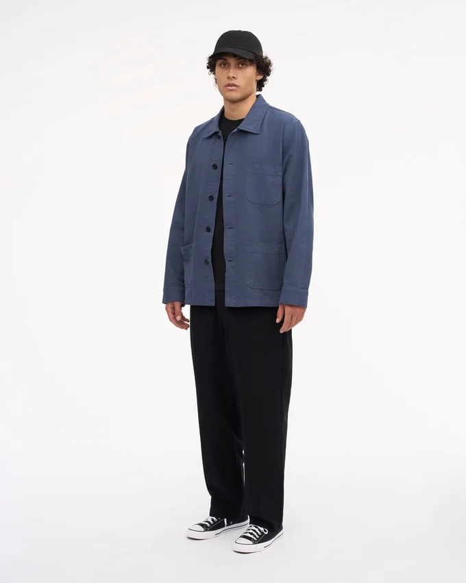 Veste de travail bio - Bleu pétrole