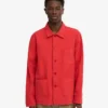 Veste de travail bio - Rouge mandarine