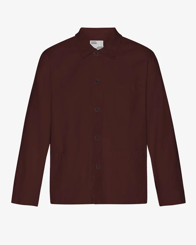 Veste de travail bio - Rouge sang de bœuf