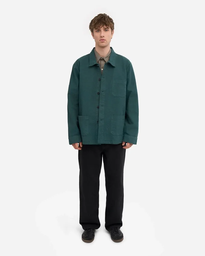 Veste de travail bio - Vert océan
