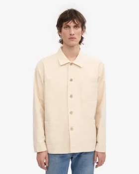 Veste de travail en coton bio – Blanc ivoire