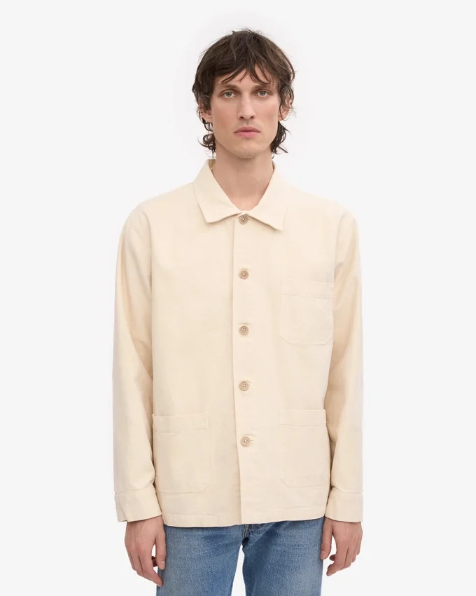 Veste de travail en coton bio - Blanc ivoire