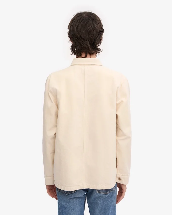 Veste de travail en coton bio - Blanc ivoire