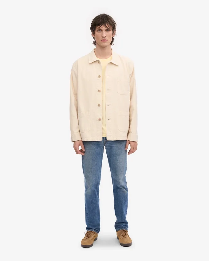 Veste de travail en coton bio - Blanc ivoire