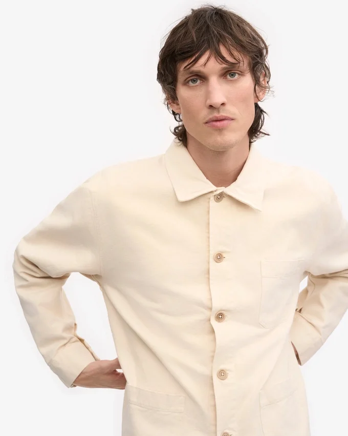 Veste de travail en coton bio - Blanc ivoire