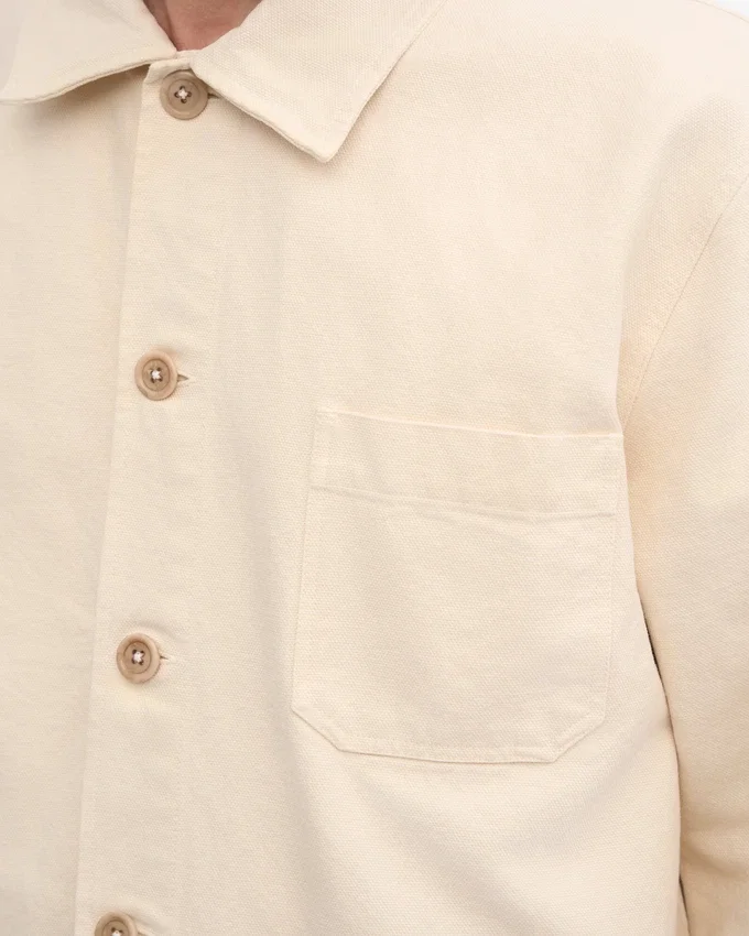 Veste de travail en coton bio - Blanc ivoire
