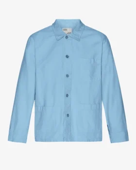 Veste de travail en coton bio - Bleu bord de mer