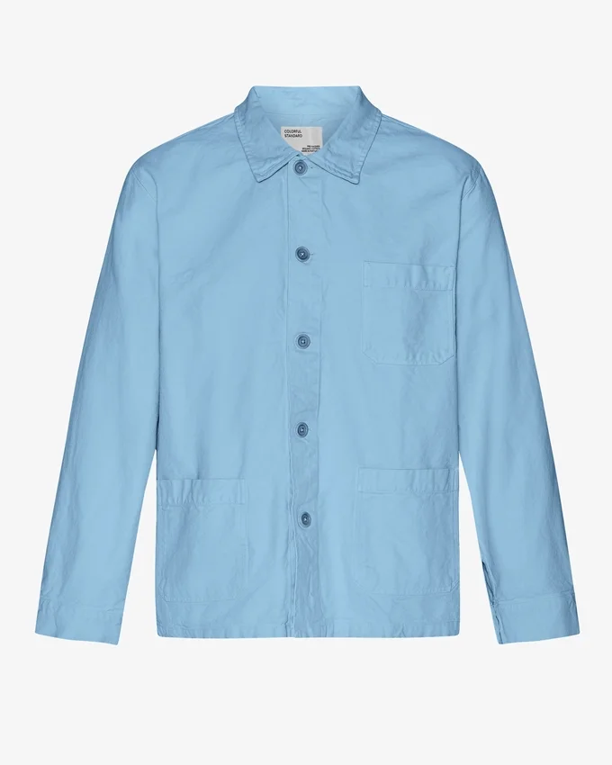 Veste de travail en coton bio - Bleu bord de mer