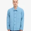 Veste de travail en coton bio - Bleu bord de mer