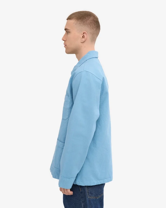 Veste de travail en coton bio - Bleu bord de mer