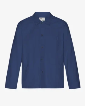 Veste de travail en coton bio - Bleu marine