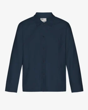 Veste de travail en coton bio - Bleu marine