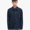 Veste de travail en coton bio - Bleu marine