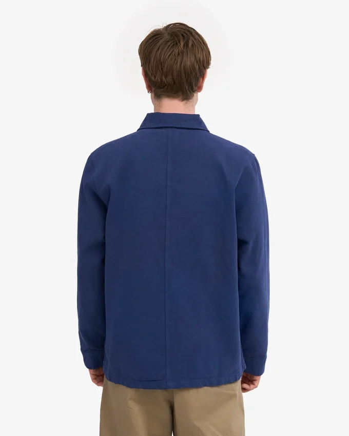 Veste de travail en coton bio - Bleu marine
