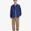 Veste de travail en coton bio - Bleu marine