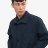 Veste de travail en coton bio - Bleu marine