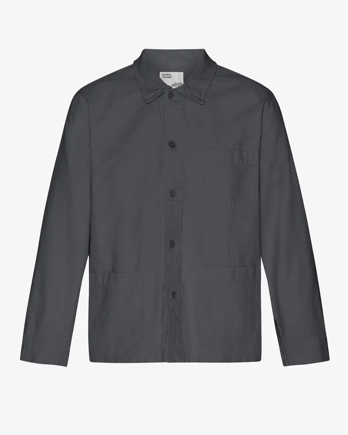 Veste de travail en coton bio - Gris lave