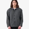 Veste de travail en coton bio - Gris lave