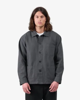 Veste de travail en coton bio – Gris lave