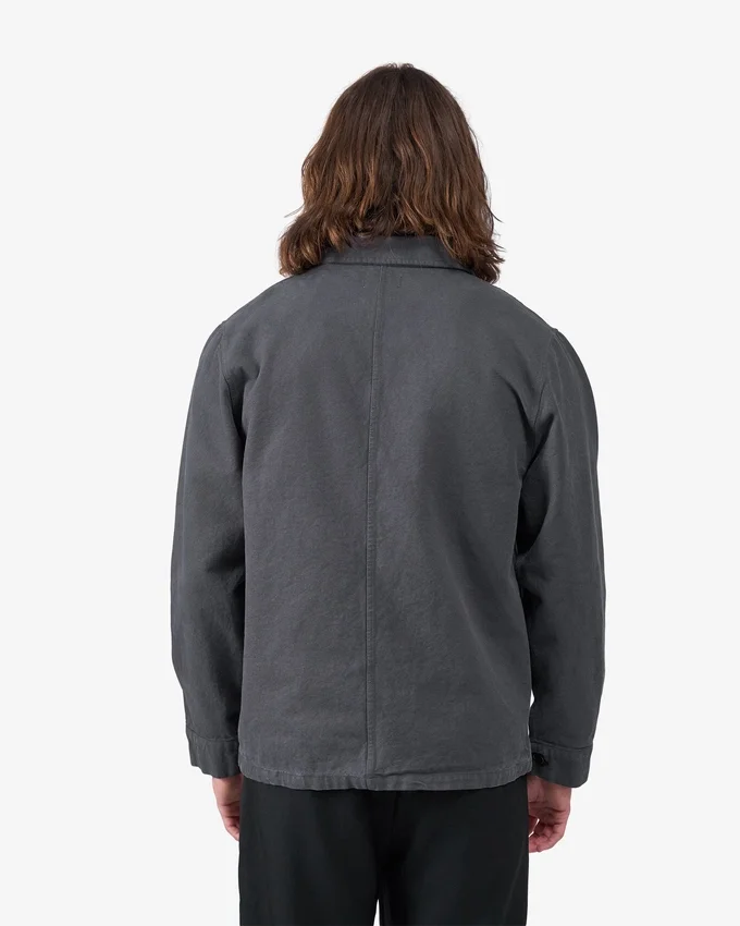 Veste de travail en coton bio - Gris lave
