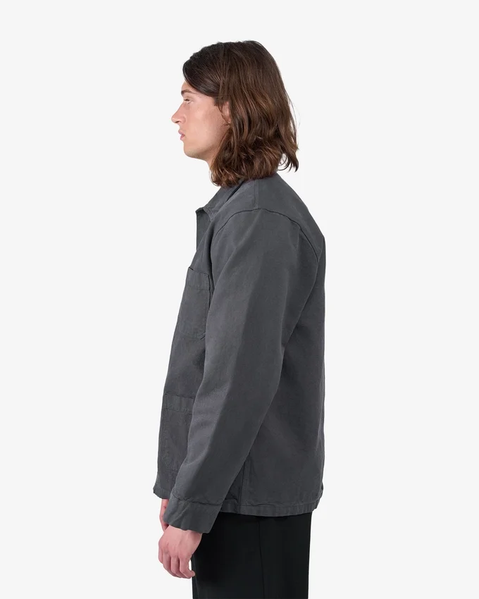 Veste de travail en coton bio - Gris lave