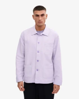 Veste de travail en coton bio – Lavande pâle
