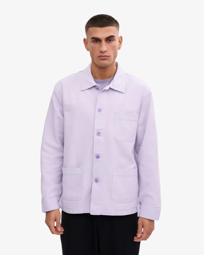 Veste de travail en coton bio - Lavande pâle