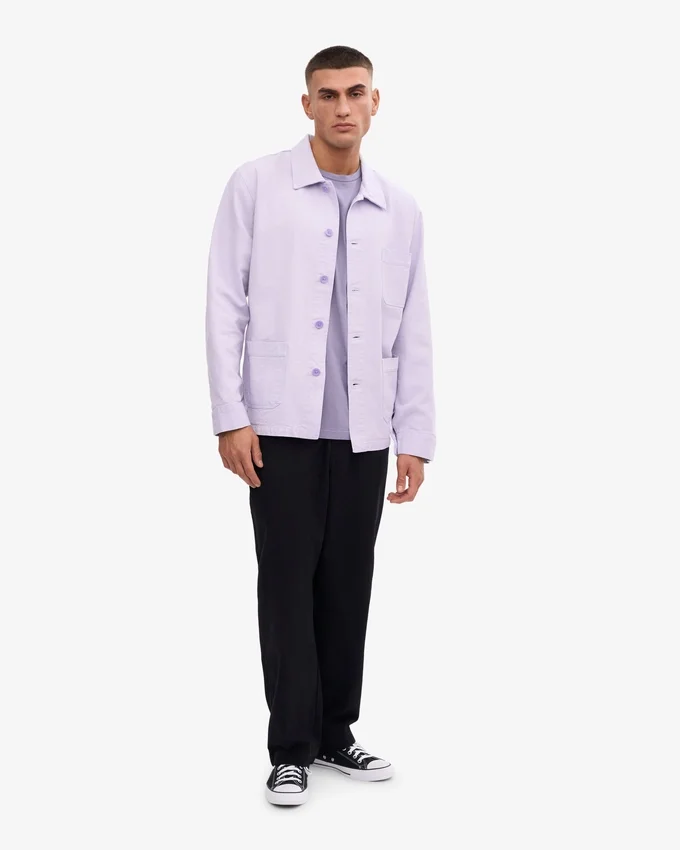 Veste de travail en coton bio - Lavande pâle